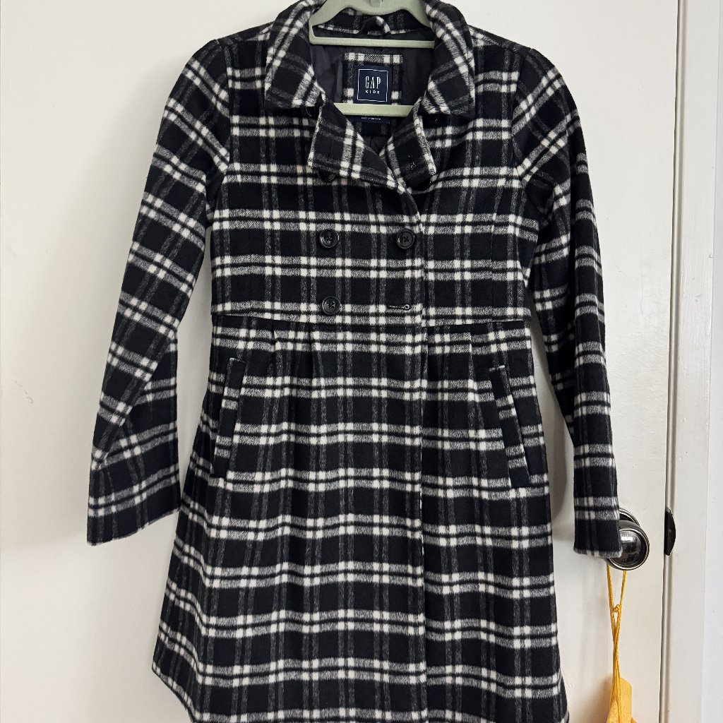 Gap Kids Plaid Pea Coat - Regular Xl
